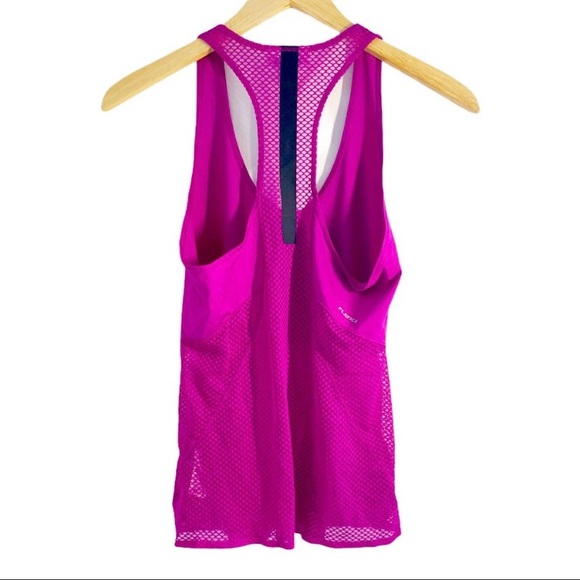 Reebok Women’s Pink Playice Mesh Racerback Athletic Tank Top, Size Small - Picture 2 of 13
